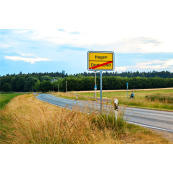 Sign frame | on  60 mm / 76 mm posts |  60 mm post | frame dimensions: 60 x 90 mm